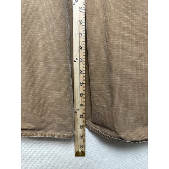 Carhartt Button Down Rugged Short Sleeve Shirt Men's 2XL Tall Brown Pockets - Picture 8 of 10